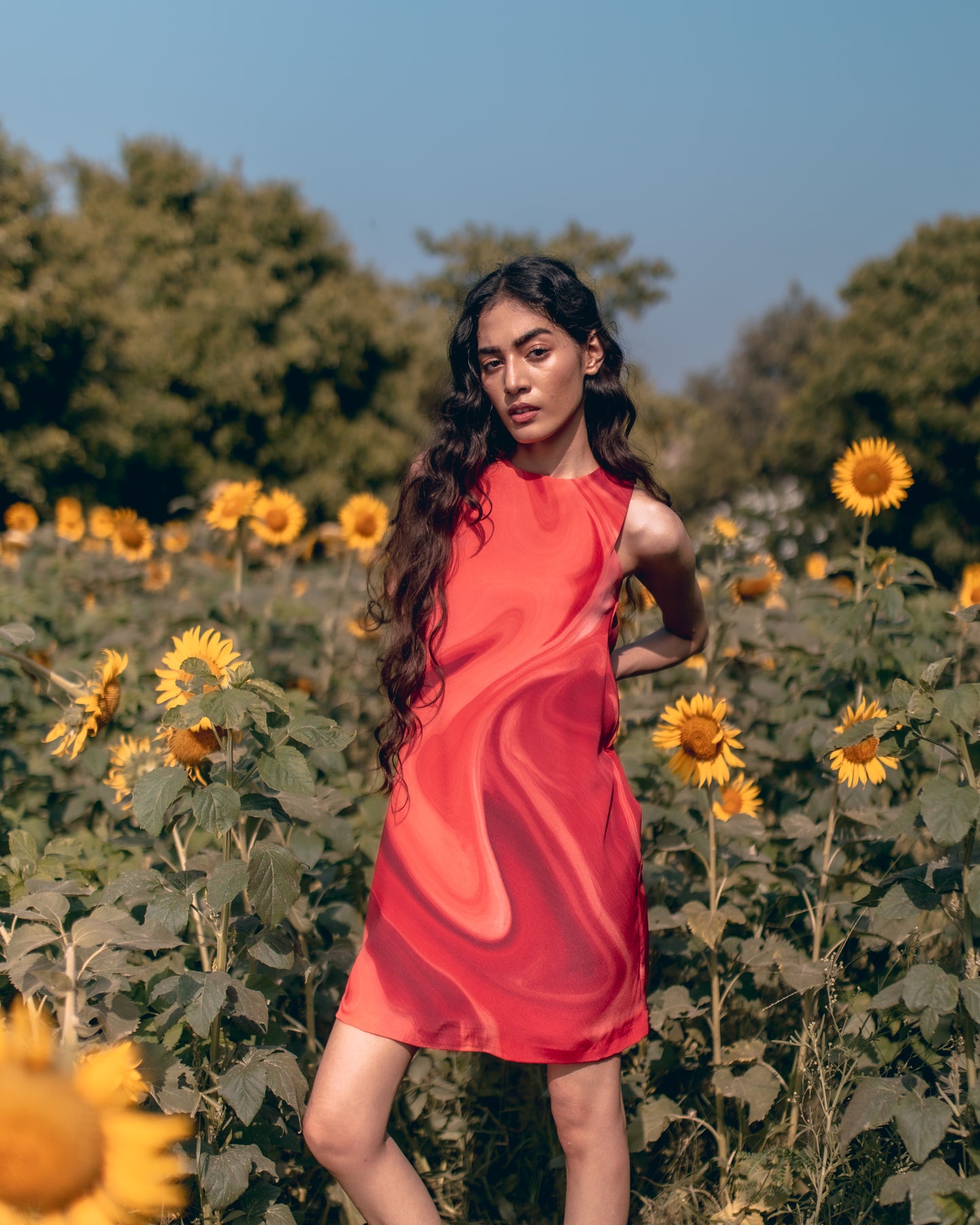 Sage Red Dress