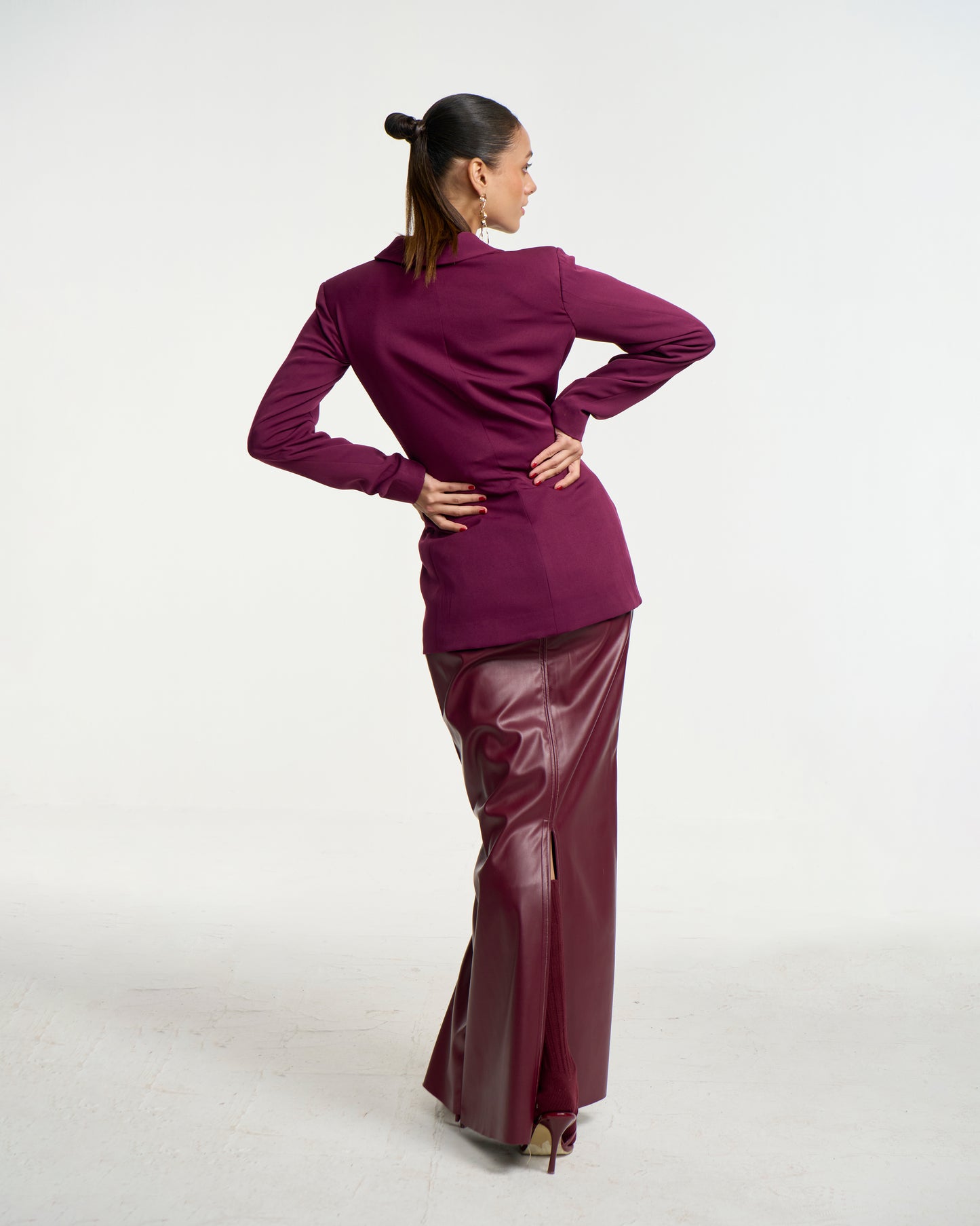 Scarlet Rose Leather Skirt